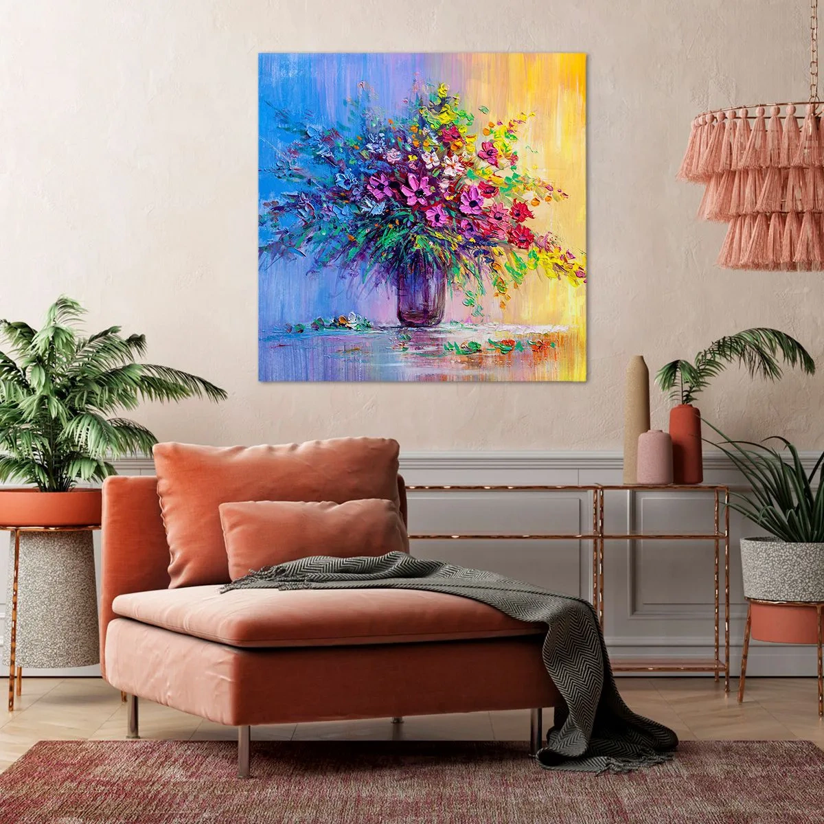 Bild auf Leinwand - Leinwandbild - Sommergeschenk der Wiese - 50x50 cm