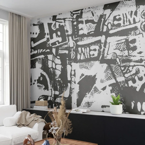 Selbstklebende Fototapete Deluxe Sticker - Ordnung oder Chaos? - Abstraktion, Grafik, Stück - 300x210 cm