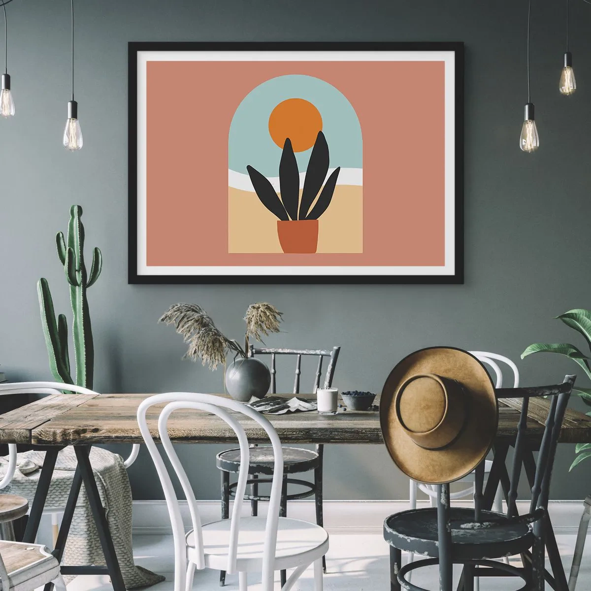 Poster in einem schwarzem Rahmen - Kleine Freuden - 40x30 cm