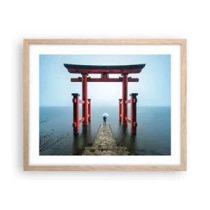 Poster in einem Rahmen aus heller Eiche - Japanische Träumerei - 50x40 cm