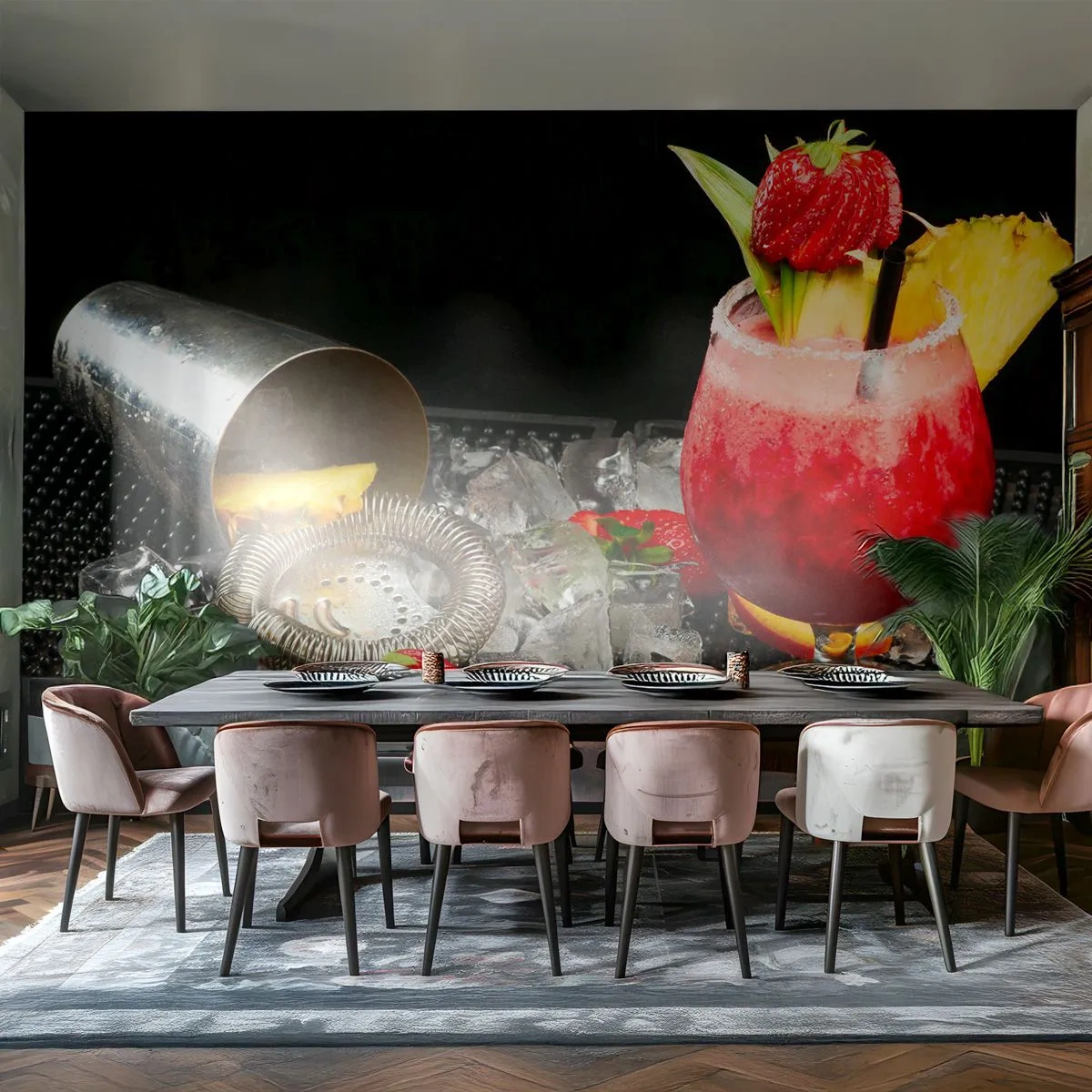 Fototapete Premium Sand - Zaubern Sie einen Geschmack - Trinken, Cocktail, Shaker - 100x70 cm
