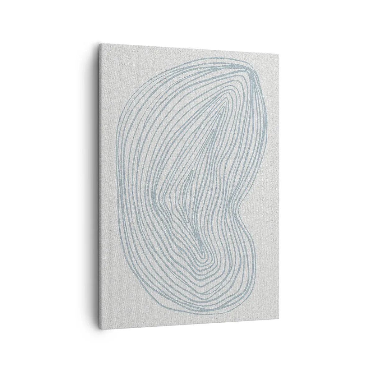Bild auf Leinwand - Leinwandbild - Abstraktes Wellenmotiv in zartem Blau - 50x70cm - Das Lächeln der Wassertropfen - Moderne Wanddekoration für Wohnzimmer und Schlafzimmer ARTTOR