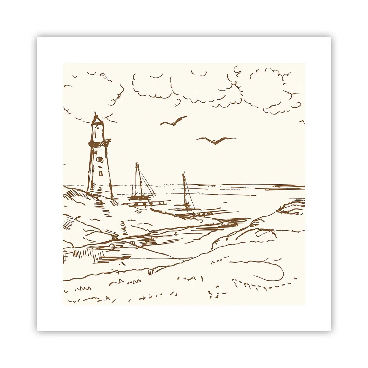 Poster - Ein Überblick über die Erinnerungen an den Sommer - 40x40 cm