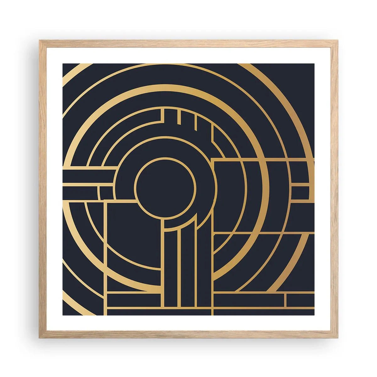 Poster in einem Rahmen aus heller Eiche - Wendungen der Dinge - 60x60 cm