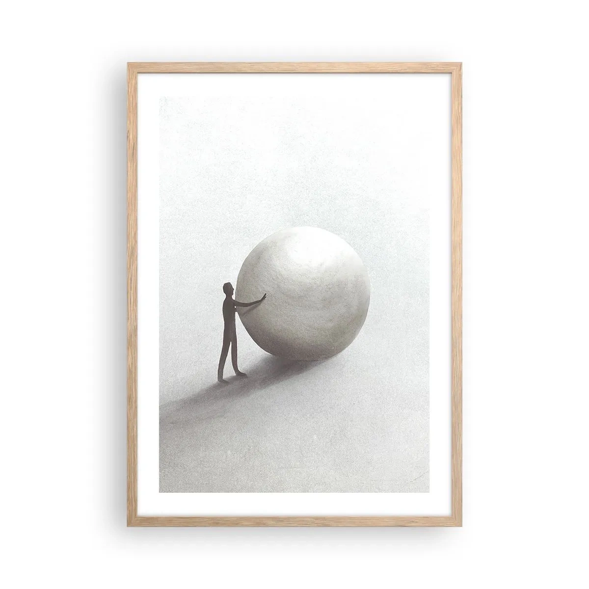 Poster in einem Rahmen aus heller Eiche - Das Spiel des Lebens - 50x70 cm