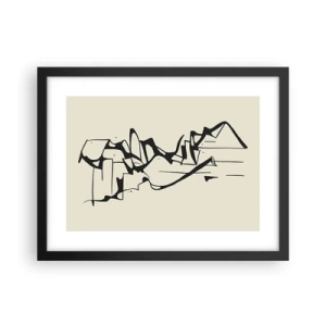 Poster in einem schwarzem Rahmen - Vielleicht eine Landschaft - 40x30 cm