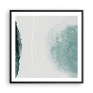 Poster in einem schwarzem Rahmen - Begegnung mit Nebel - 60x60 cm