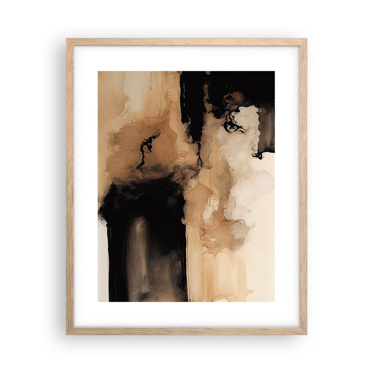 Poster in einem Rahmen aus heller Eiche - Faszinierende Abstraktion - 40x50 cm