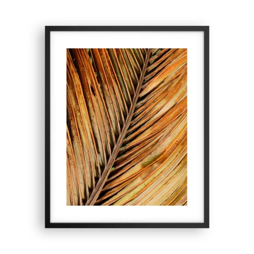 Poster in einem schwarzem Rahmen - Kokosnuss-Gold - 40x50 cm