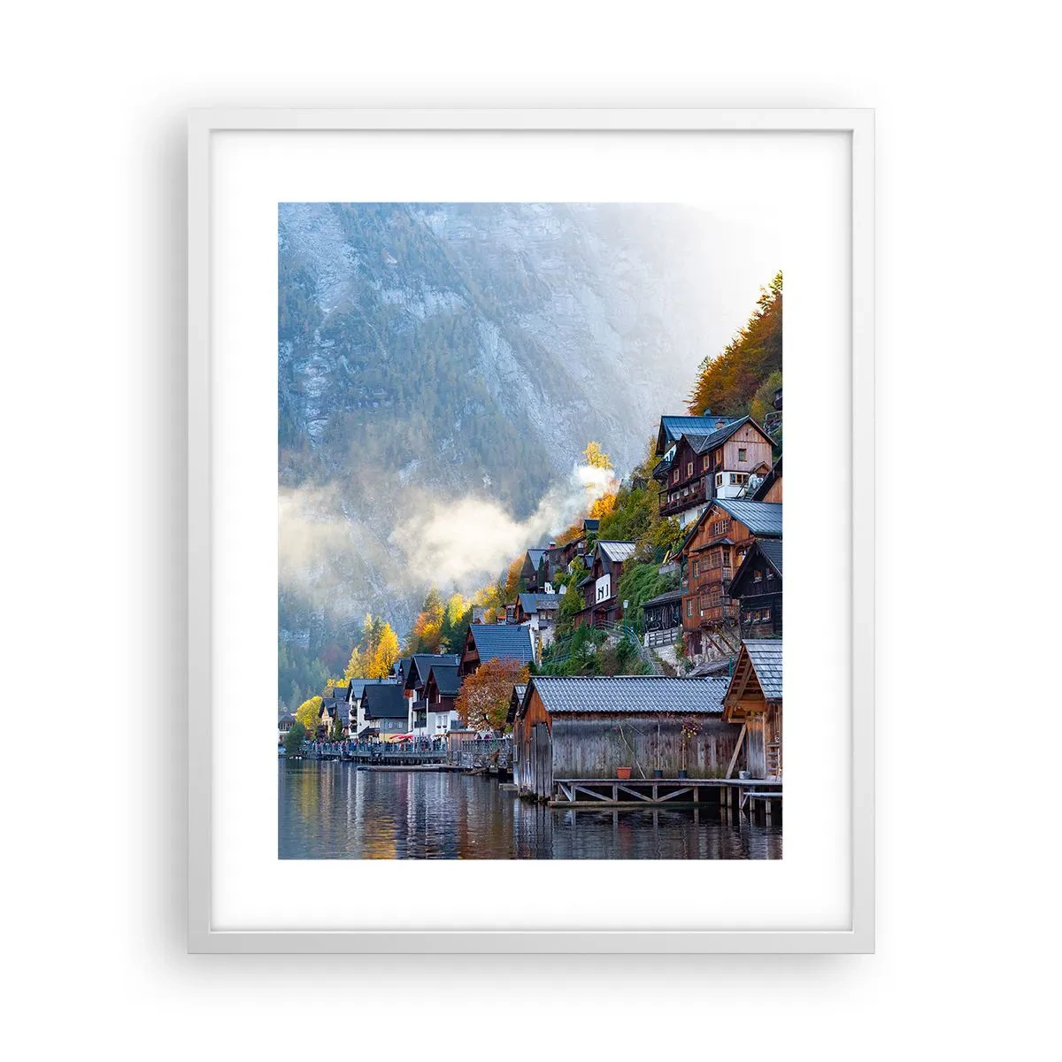 Poster in einem weißen Rahmen - Alpenatmosphäre - 40x50 cm