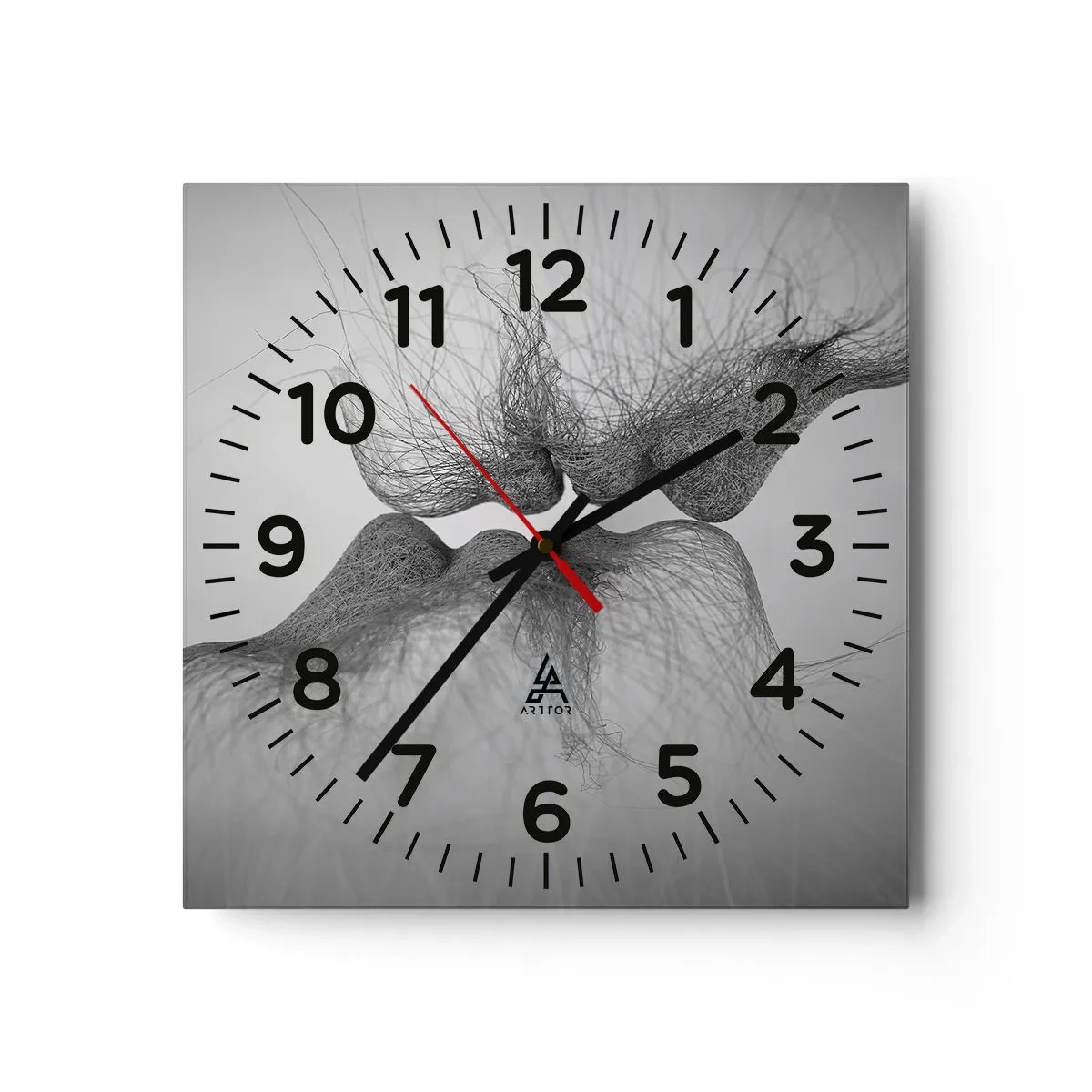 Wanduhr - Glasuhr - Kuss des Windes - 30x30 cm
