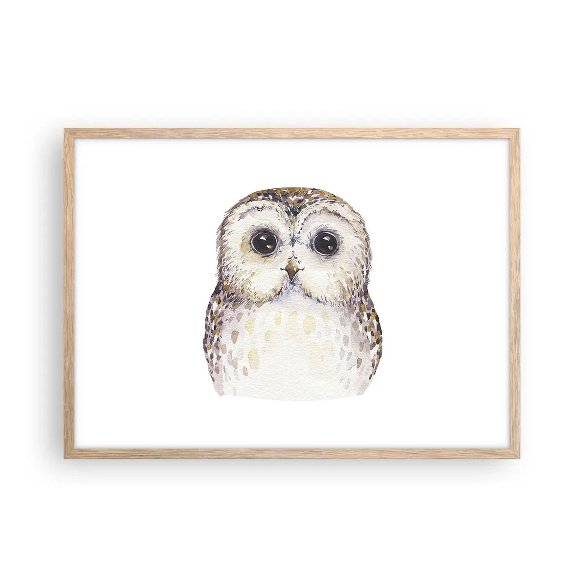 Poster in einem Rahmen aus heller Eiche - Schau mir in die Augen - 70x50 cm