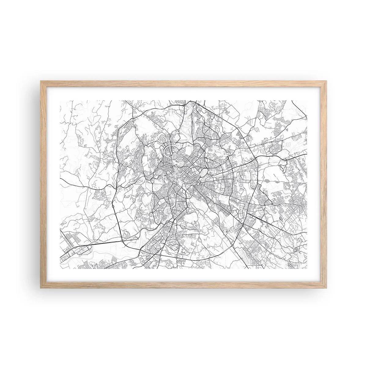 Poster in einem Rahmen aus heller Eiche - Römischer Kreis - 70x50 cm