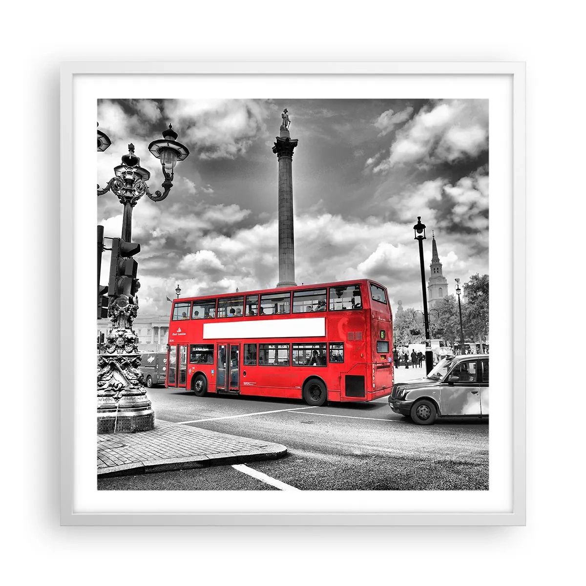 Poster in einem weißen Rahmen - Der wahre Blutkreislauf der Stadt - 60x60 cm