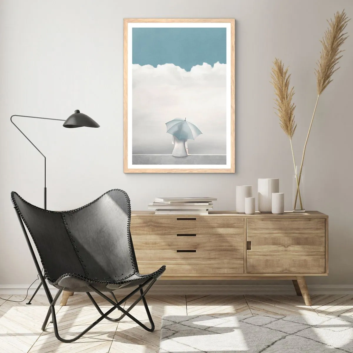 Poster in einem Rahmen aus heller Eiche - Am Rande der Realität und Träume - 70x100 cm
