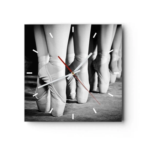 Wanduhr - Glasuhr - Gemeinsam, leicht - 40x40 cm