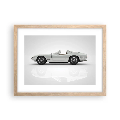 Poster in einem Rahmen aus heller Eiche - Spaß versprochen - 40x30 cm