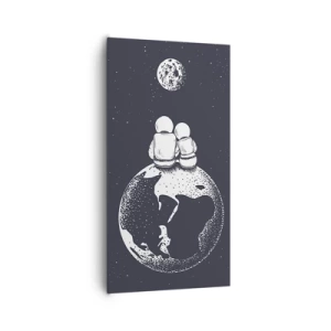 Bild auf Leinwand - Leinwandbild - Kosmische Liebesgeschichte - 65x120 cm