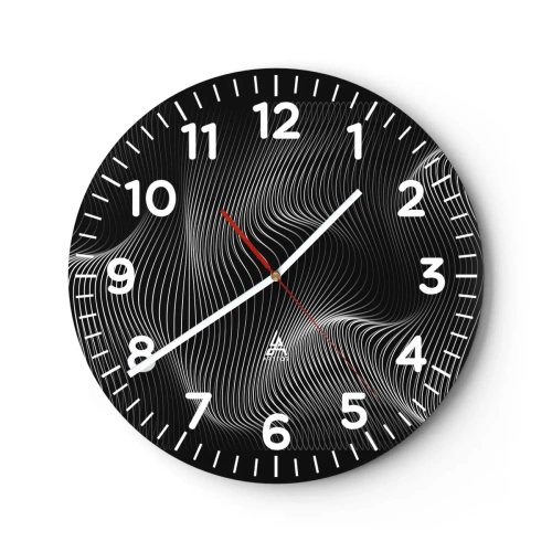 Wanduhr - Glasuhr - Lichttanz im Raum - 30x30 cm