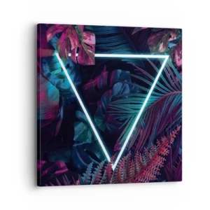 Bild auf Leinwand - Leinwandbild - Garten im Disco-Stil - 30x30 cm