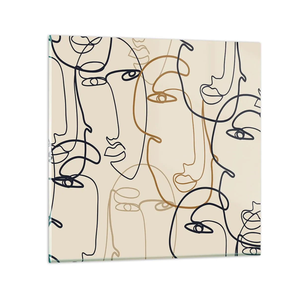 Glasbild - Bild auf glas - Das Porträt wird multipliziert - 30x30 cm