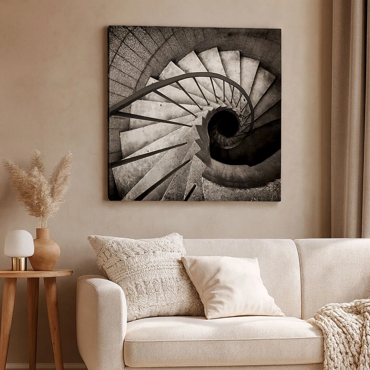 Bild auf Leinwand - Leinwandbild - Treppe hoch, Treppe runter - 30x30 cm