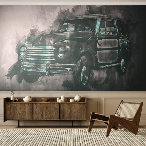 Maßgeschneiderte Fototapete Premium Canvas - Geehrter Vorfahr - Retro-Auto, Automobil, Reise