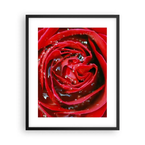 Poster in einem schwarzem Rahmen - In den Tautropfen - 40x50 cm