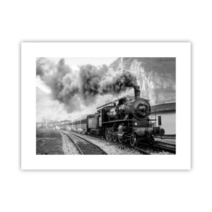 Poster - Steht am Bahnhof ... - 40x30 cm