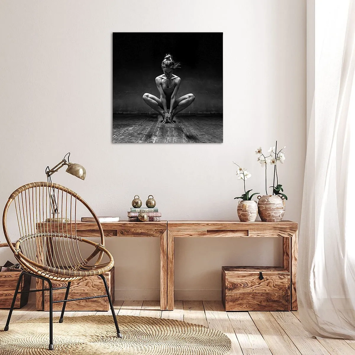 Bild auf Leinwand - Leinwandbild - Konzentration der Tanzenergie - 30x30 cm