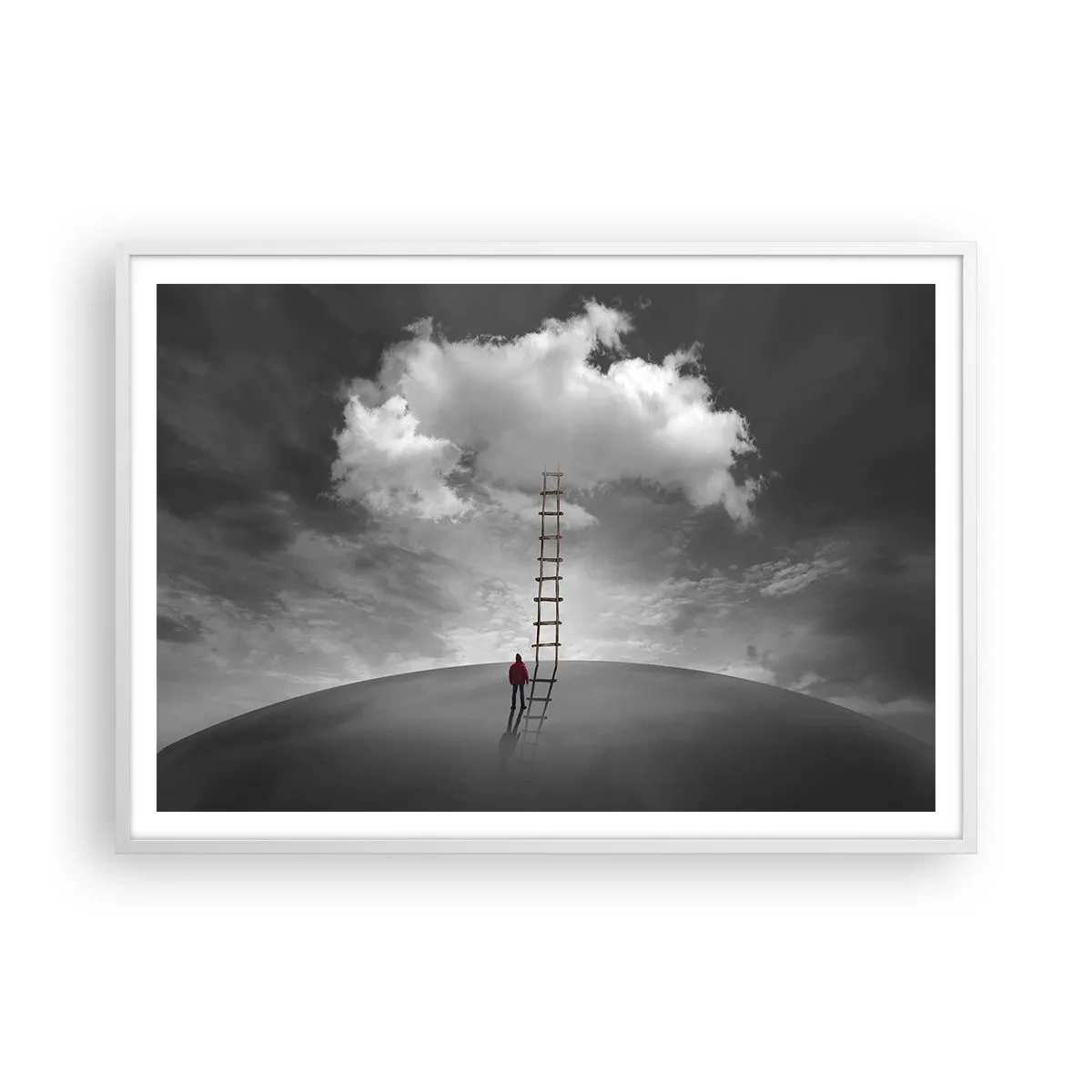 Poster in einem weißen Rahmen - Alles ist möglich - 100x70 cm