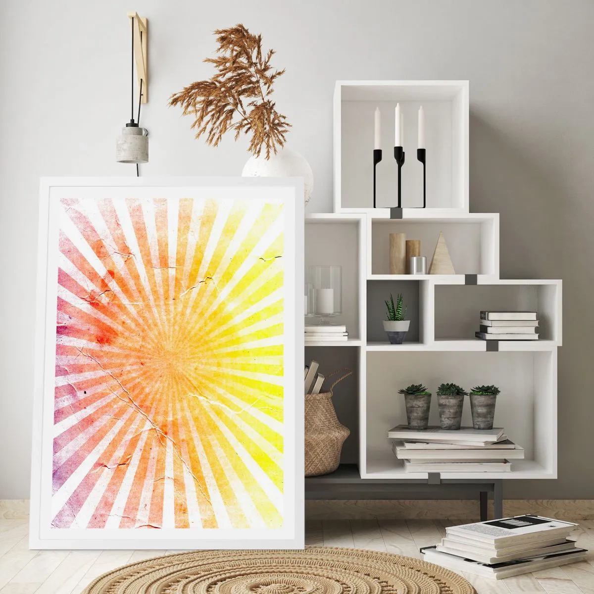 Poster in einem weißen Rahmen - Sonnenaufgänge und Sonnenuntergänge - 40x50 cm