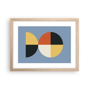 Poster in einem Rahmen aus heller Eiche - Beobachte und zähle - 40x30 cm