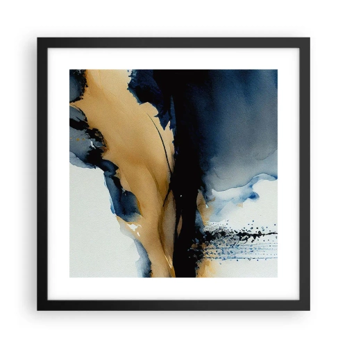 Poster in einem schwarzem Rahmen - Hinter dem Vorhang - 40x40 cm