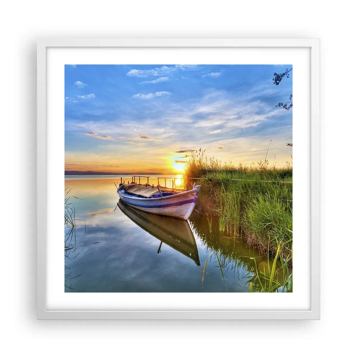 Poster in einem weißen Rahmen - Bucht erfüllter Träume - 50x50 cm