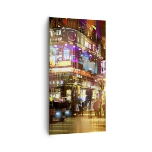 Bild auf Leinwand - Leinwandbild - In einem Lichtermeer - 65x120 cm