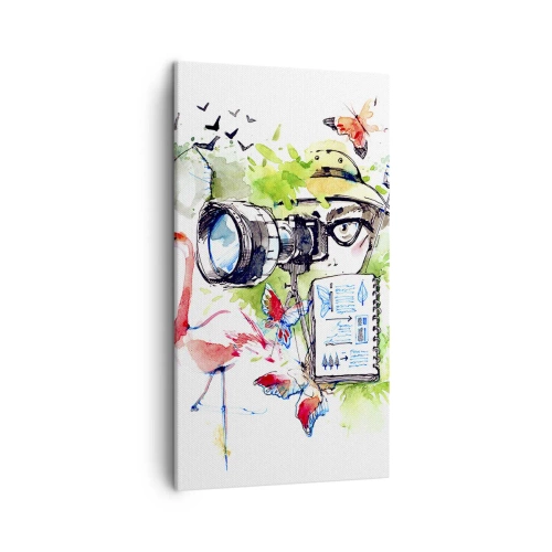 Bild auf Leinwand - Leinwandbild - In der Linse eines Reisenden - 45x80 cm