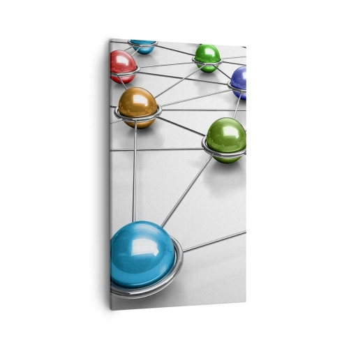 Bild auf Leinwand - Leinwandbild - Kosmisches Spinnennetz - 45x80 cm