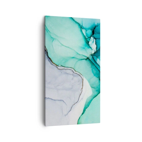 Bild auf Leinwand - Leinwandbild - Eine Studie in Türkis - 45x80 cm