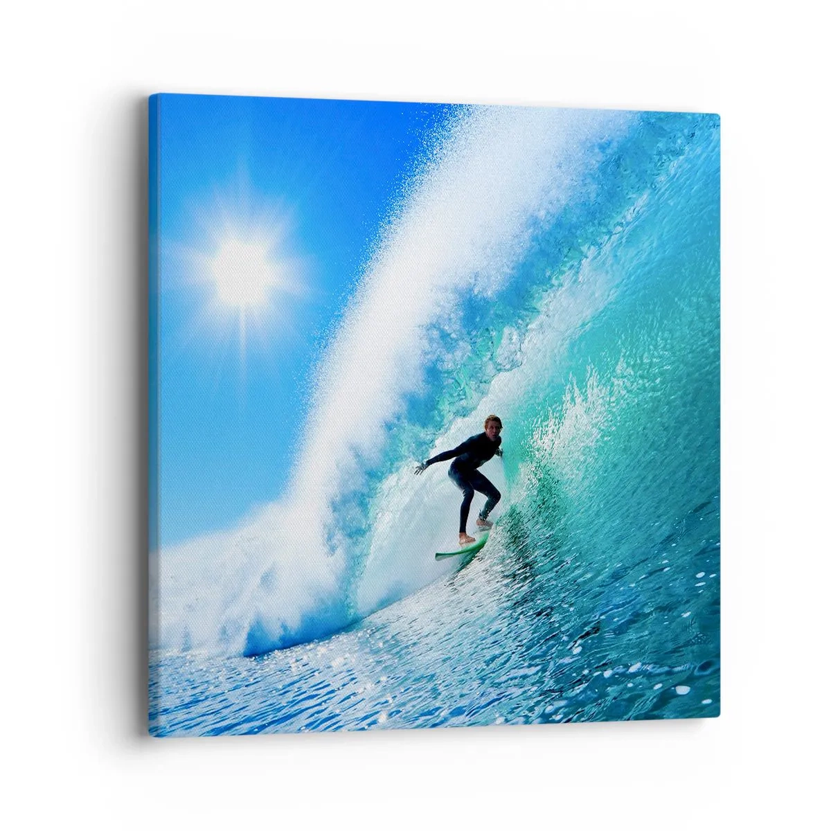 Bild auf Leinwand - Leinwandbild - Durch das große Blau - 40x40 cm