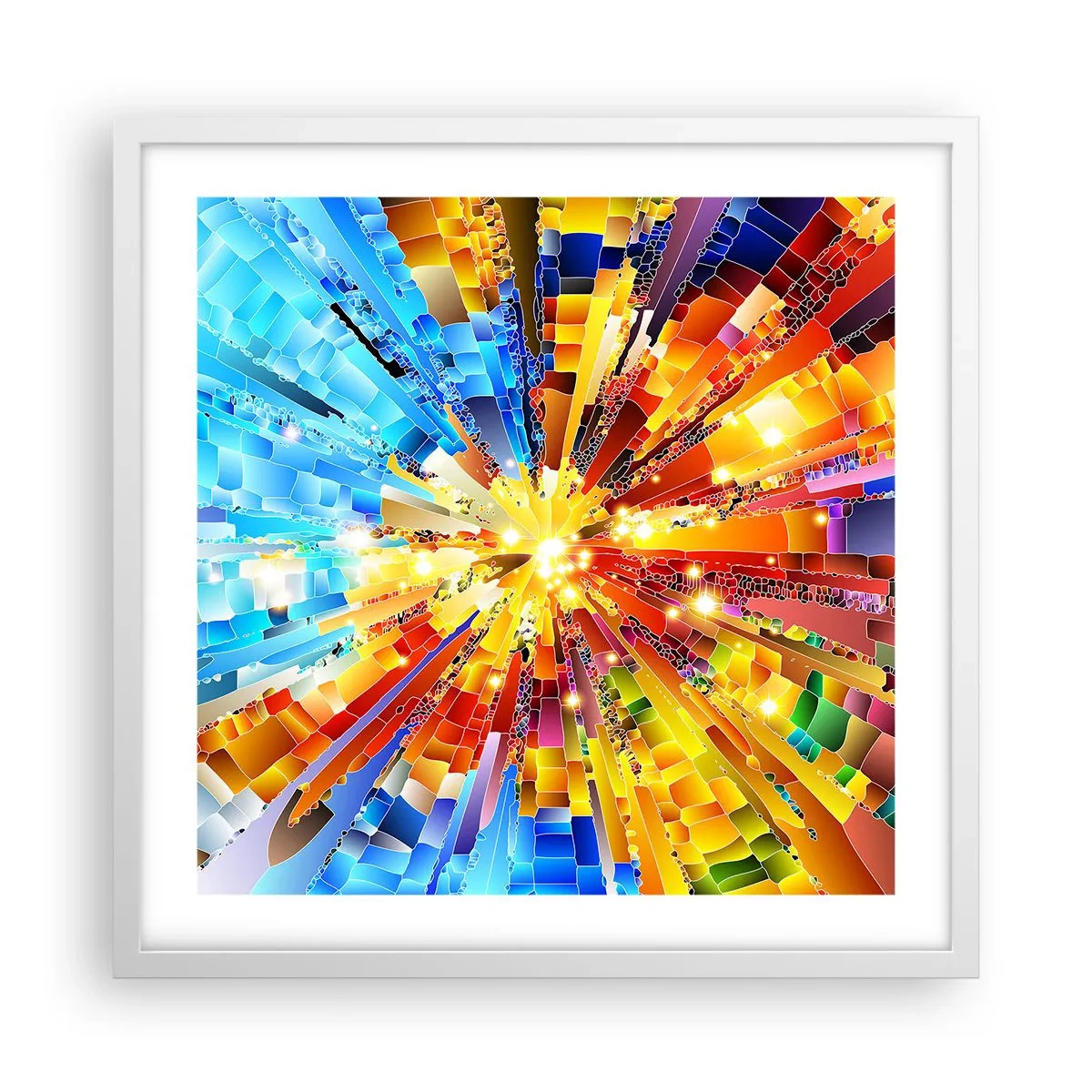 Poster in einem weißen Rahmen - In Medienauflösung - 50x50 cm