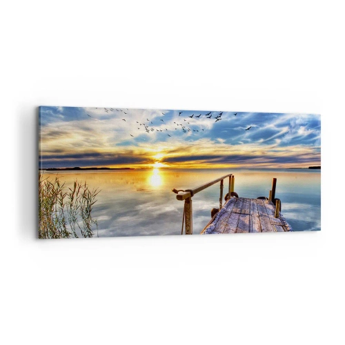 Bild auf Leinwand - Leinwandbild - Der Wind geht zur Ruhe - 100x40 cm