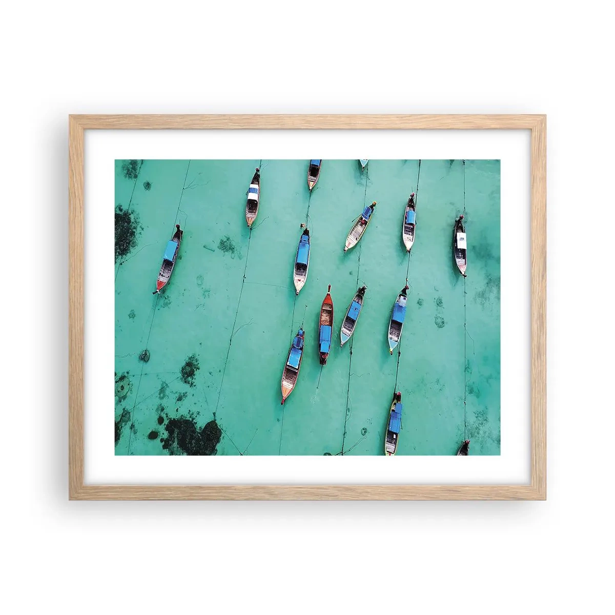 Poster in einem Rahmen aus heller Eiche - In freudiger Erwartung - 50x40 cm