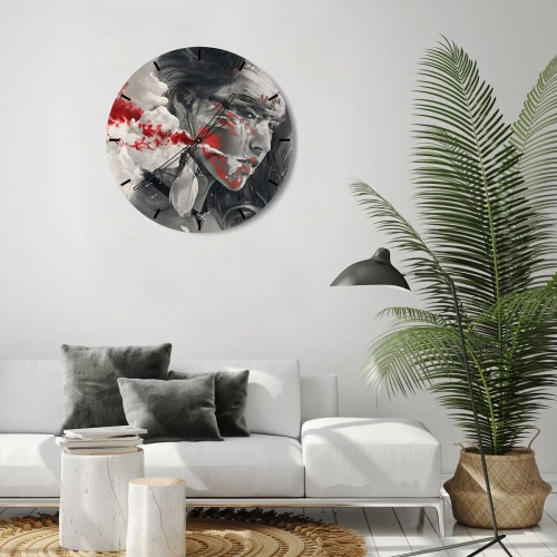 Wanduhr - Glasuhr - Im Dunst der Absurdität - 40x40 cm