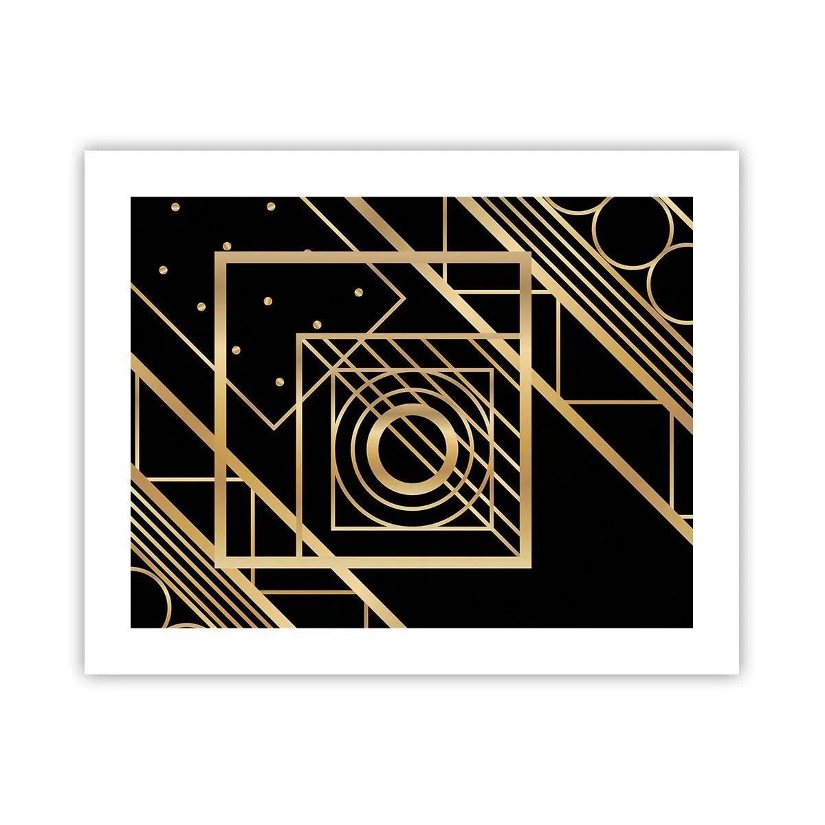 Poster - Goldene Geometrie - 50x40 cm