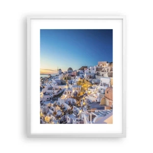 Poster in einem weißen Rahmen - Die Essenz des Griechischen - 40x50 cm