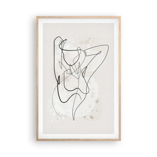 Poster in einem Rahmen aus heller Eiche - Die Kunst der Verführung - 61x91 cm