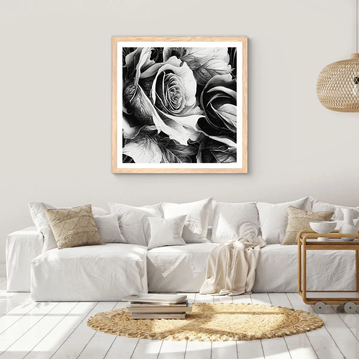 Poster in einem Rahmen aus heller Eiche - Immer Königin - 60x60 cm