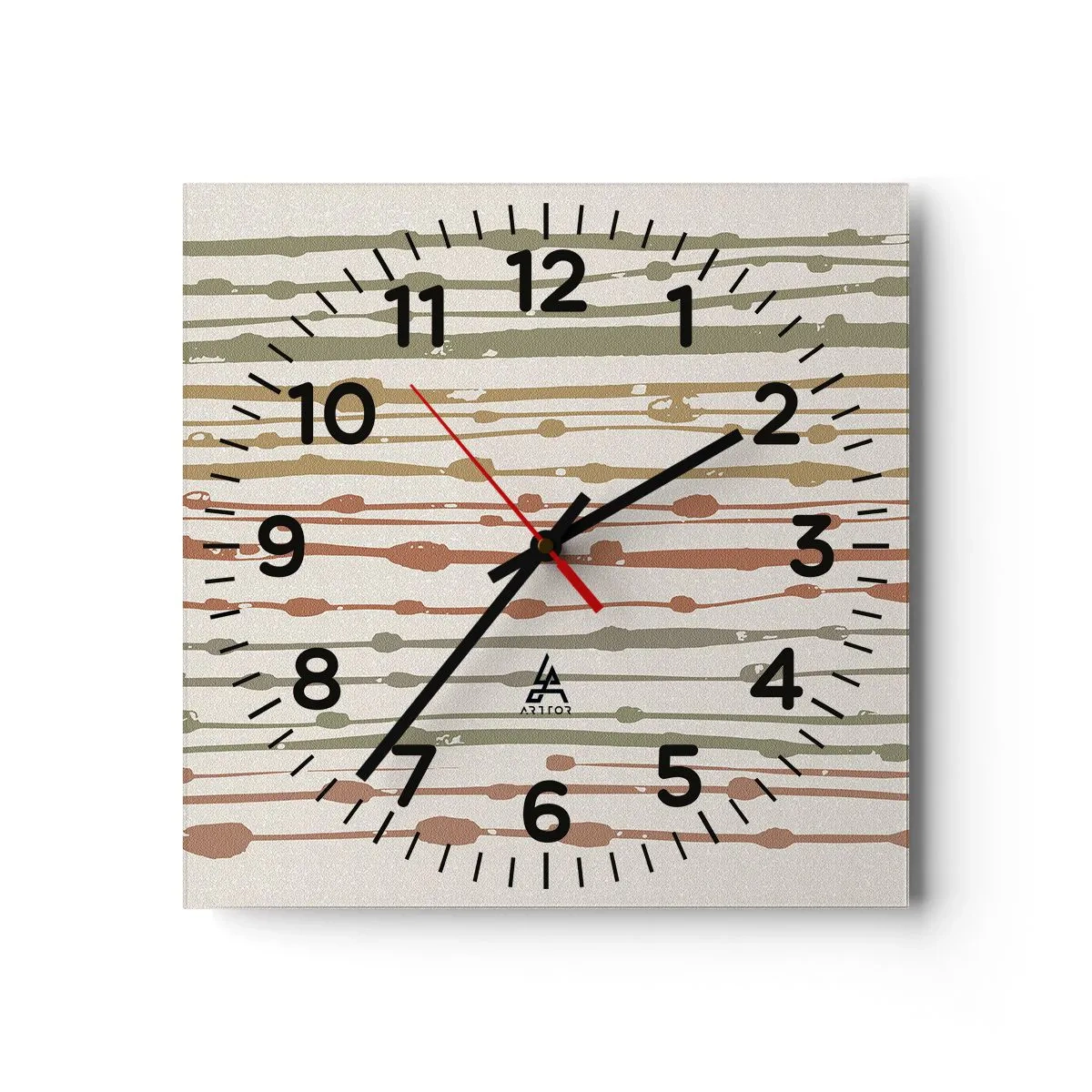 Wanduhr - Glasuhr - Musikalische Notation von Farben - 40x40 cm