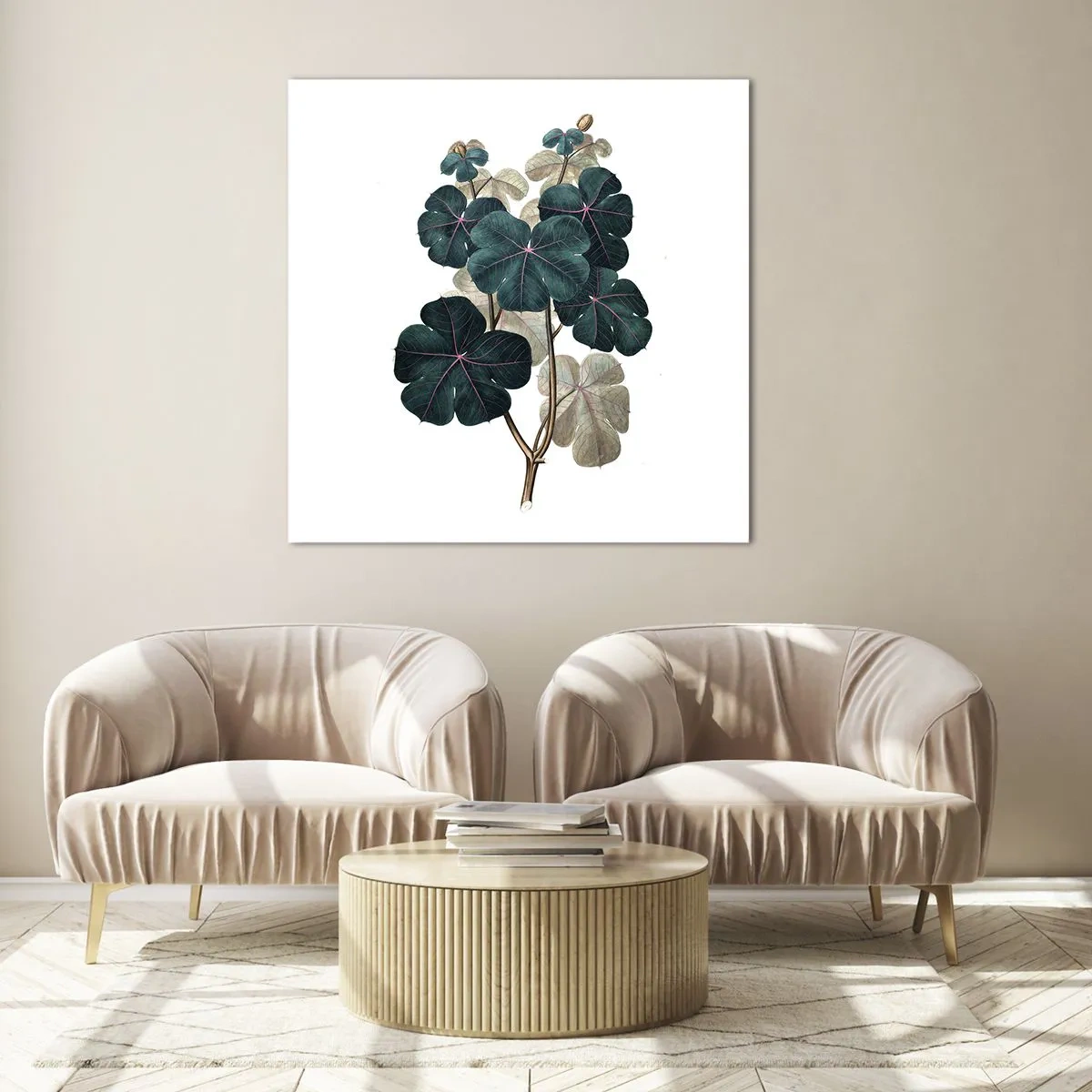 Glasbild - Bild auf glas - Aus dem alten Herbarium - 50x50 cm